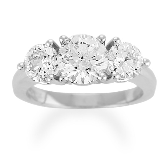 Round Diamond Three-Stone Ring Round Diamond Three-Stone Ring