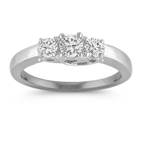 Round Diamond Three-Stone Ring Round Diamond Three-Stone Ring