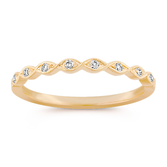 Round Diamond Twist Ring with Pavé Setting Round Diamond Twist Ring with Pavé Setting