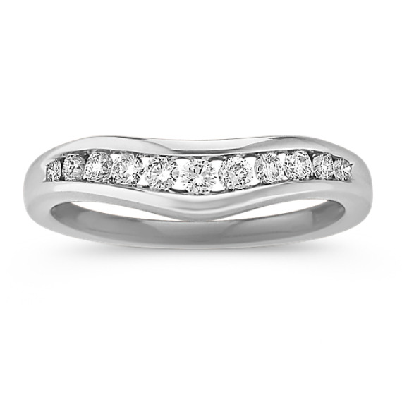 Round Diamond Wedding Band in Platinum Round Diamond Wedding Band in Platinum