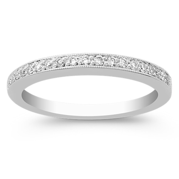 Round Diamond Wedding Band in Platinum Round Diamond Wedding Band in Platinum