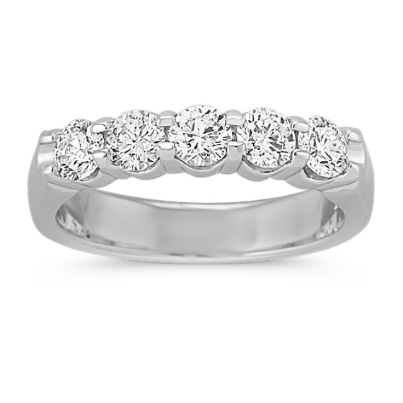 Round Diamond Wedding Band in Platinum Round Diamond Wedding Band in Platinum