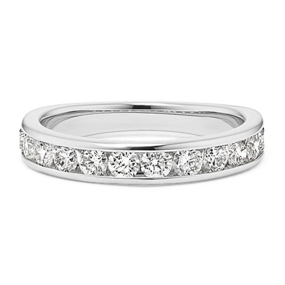 Round Diamond Wedding Band in Platinum Round Diamond Wedding Band in Platinum