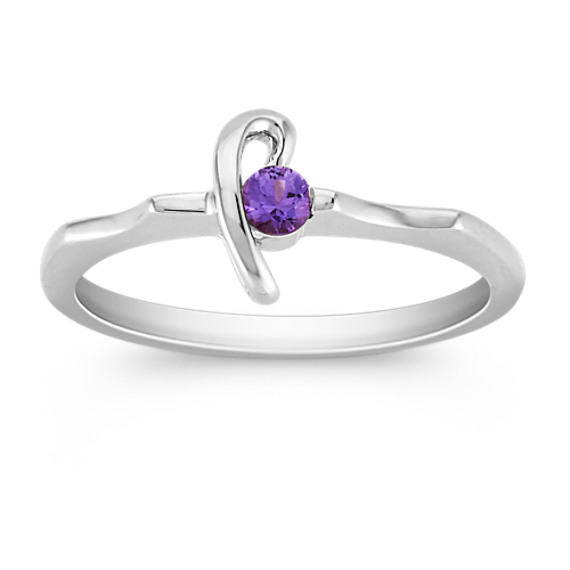 Round Lavender Sapphire Ring Round Lavender Sapphire Ring