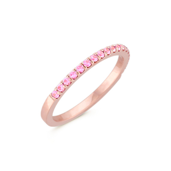 Wedding rings pink sapphire