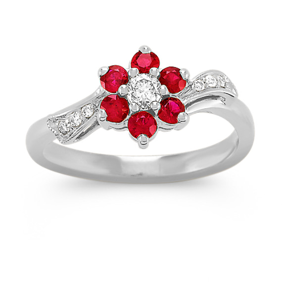 Round Ruby and Diamond Ring Round Ruby and Diamond Ring
