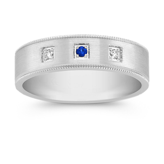 Round Sapphire and Diamond Ring Round Sapphire and Diamond Ring