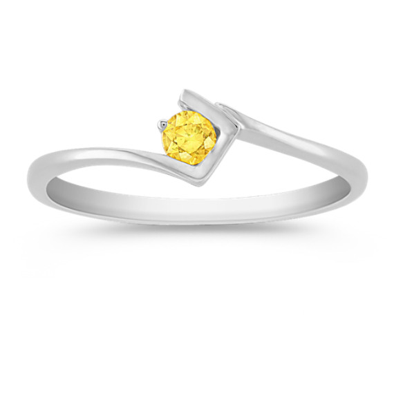 Round Yellow Sapphire Ring Round Yellow Sapphire Ring