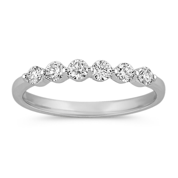 Six Stone Round Diamond Wedding Band Six Stone Round Diamond Wedding Band
