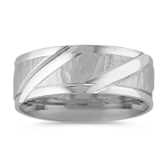 Slash and Hammer Engraved Menâs Comfort Fit Ring (8mm) Slash and Hammer Engraved Menâs Comfort Fit Ring (8mm)
