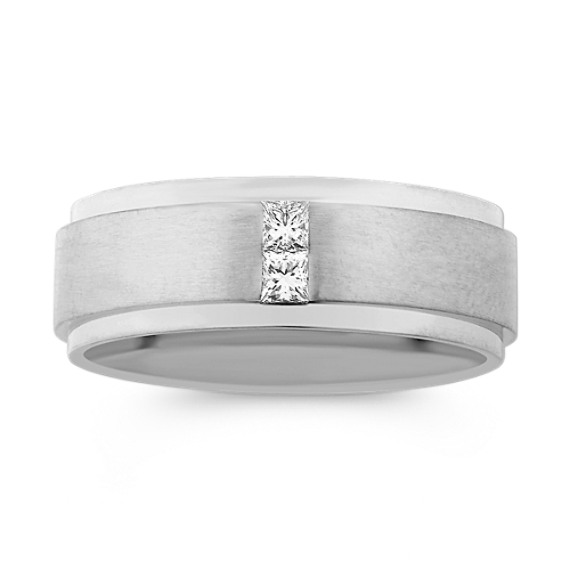 Stacked Princess Cut Diamond Wedding Band Stacked Princess Cut Diamond Wedding Band