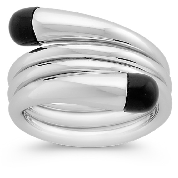 Sterling Silver and Black Agate Ring Sterling Silver and Black Agate Ring