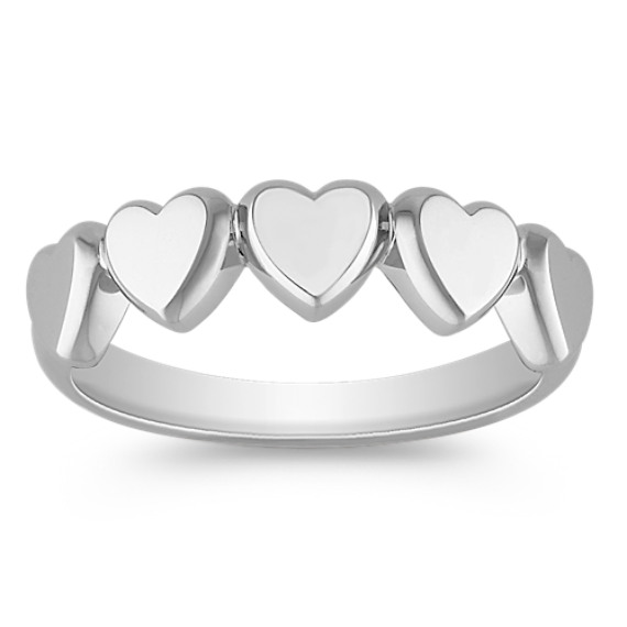 Sterling Silver Hearts Ring Sterling Silver Hearts Ring