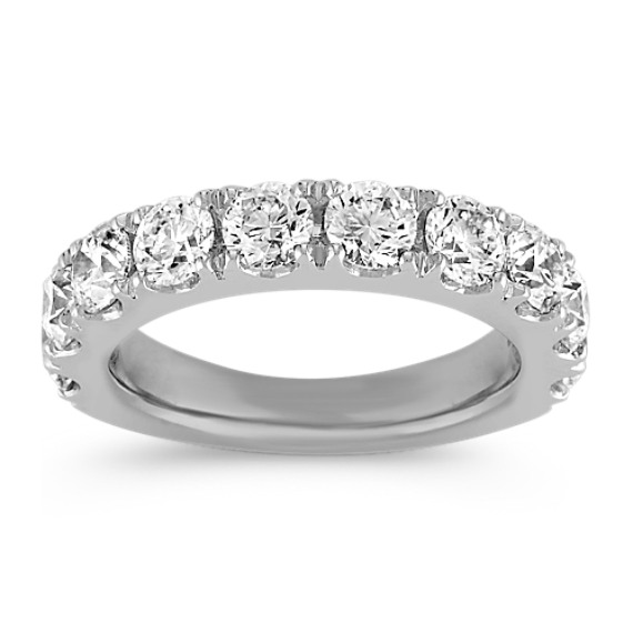 Ten Stone Diamond Wedding Band in White Gold Ten Stone Diamond Wedding Band in White Gold