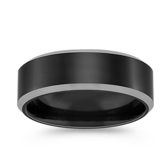 Textured Black Cobalt Comfort Fit Ring (7mm) Textured Black Cobalt Comfort Fit Ring (7mm)