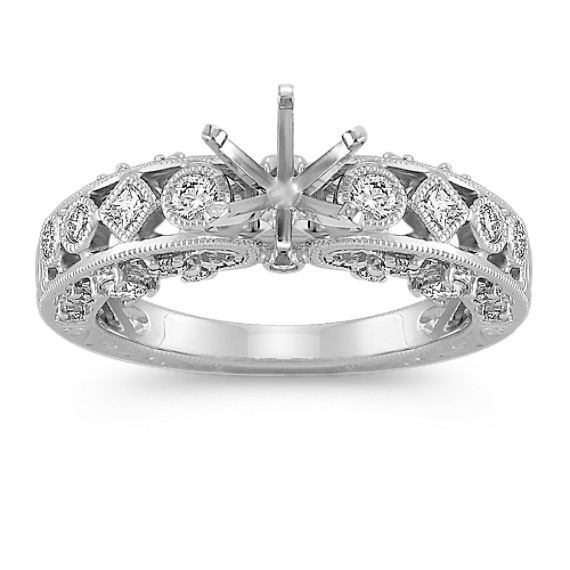 Vintage Bezel Set Diamond Engagement Ring at Shane Co.