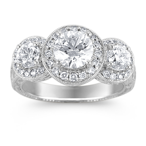 Vintage Three Stone Diamond Engagement Ring Vintage Three Stone Diamond Engagement Ring