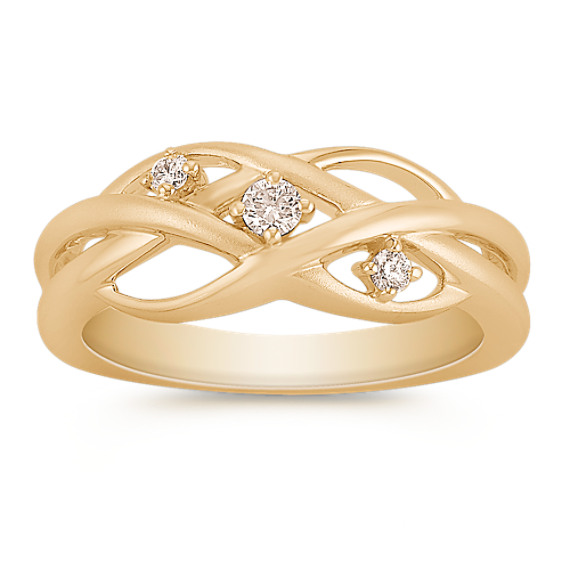 Woven Contemporary Diamond Ring Woven Contemporary Diamond Ring