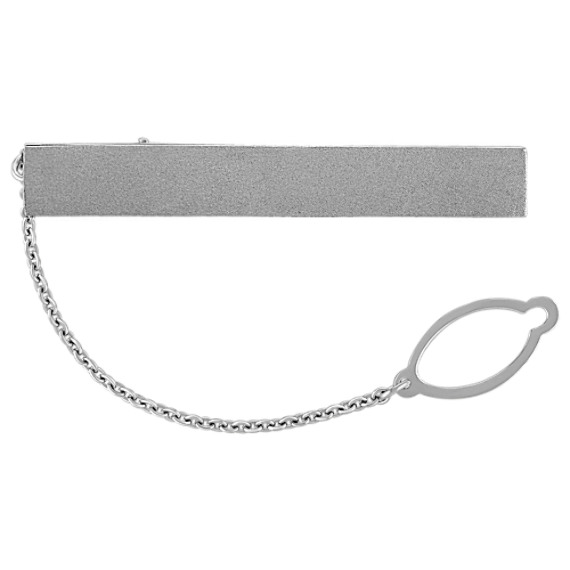 Sterling Silver Tie Clip with Brushed Finish Sterling Silver Tie Clip with Brushed Finish