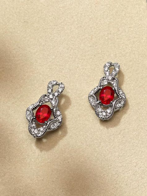 A pair of Ruby Earrings