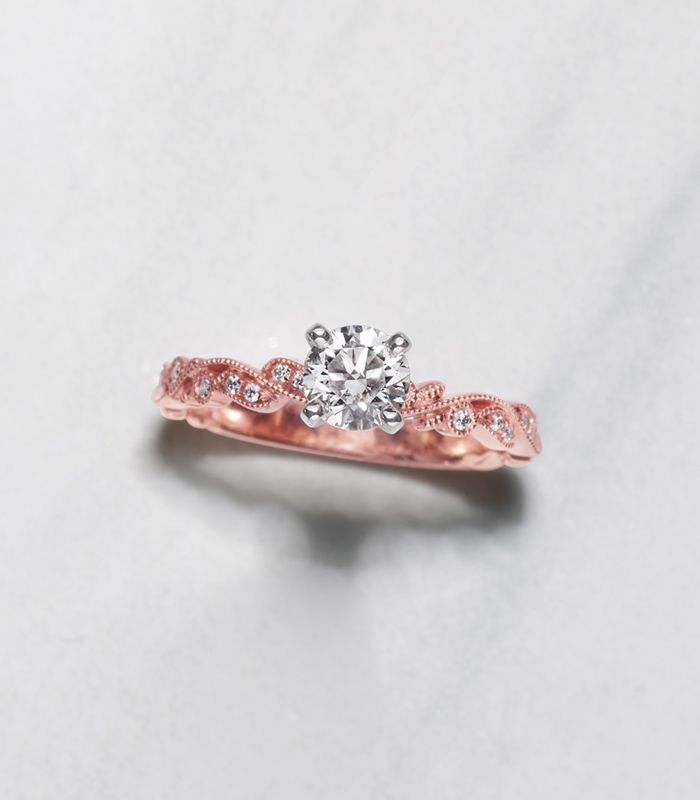 A Rose Gold Vintage Engagement Ring