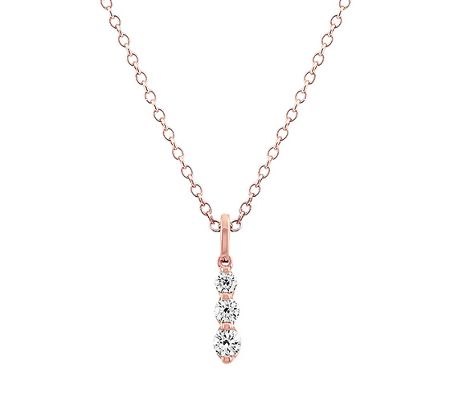 A graduated diamond three-stone pendant