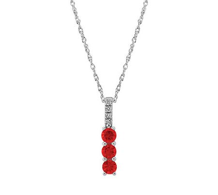 A ruby and diamond pendant