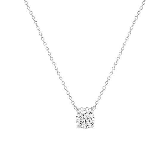 A floating 1 carat diamond solitaire pendant