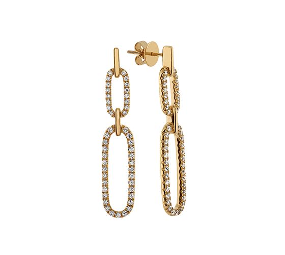 A pair of Bella Link diamond earrings