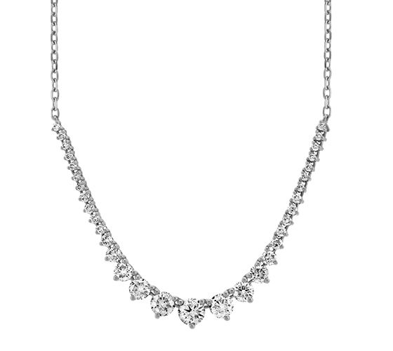 A diamond tennis necklace