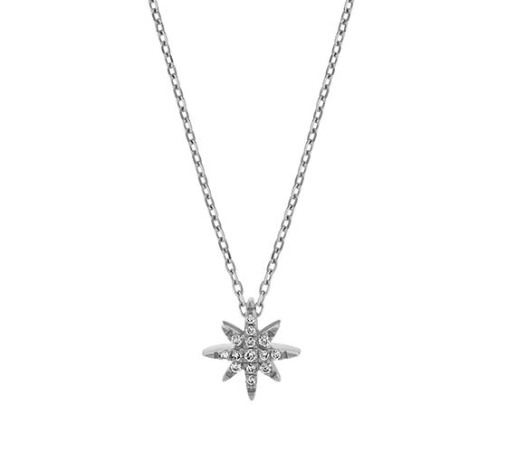 White Gold Diamond Star Necklace