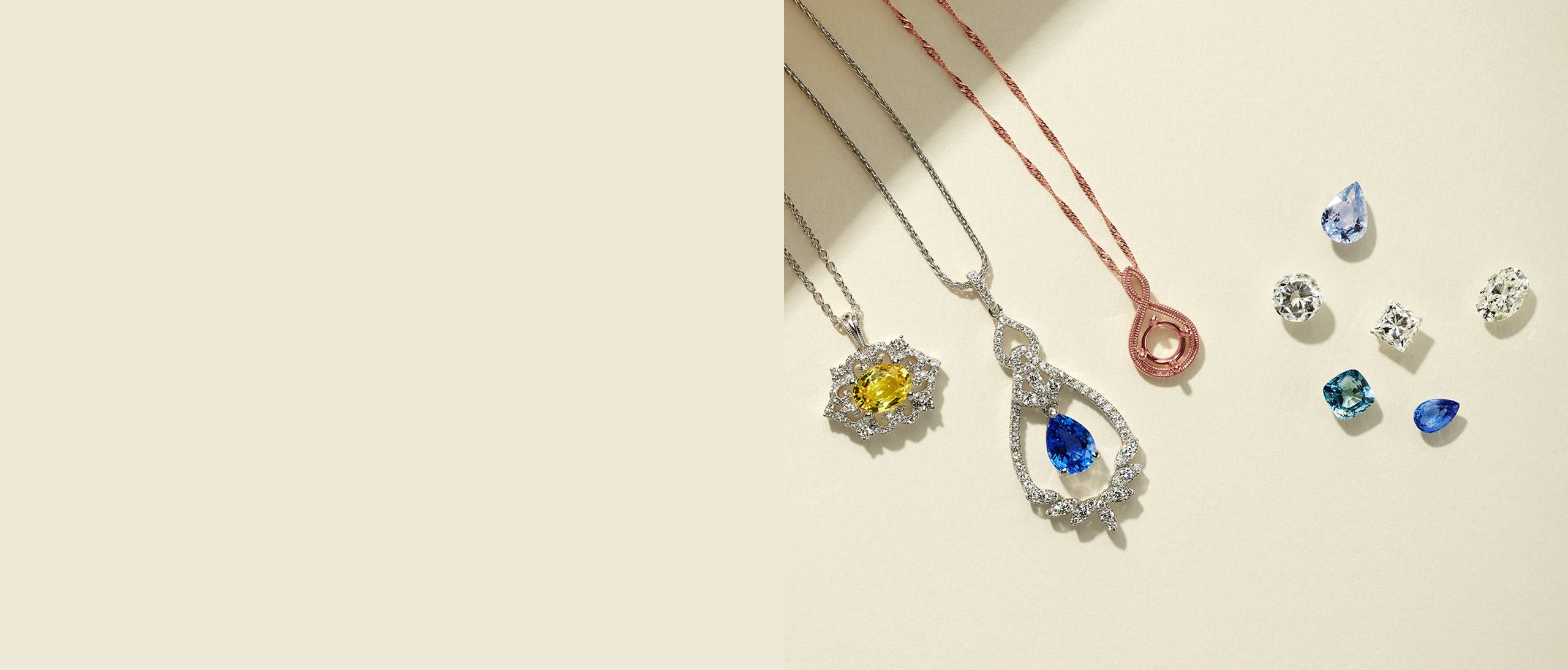 Design Your Own Pendants with loose stones