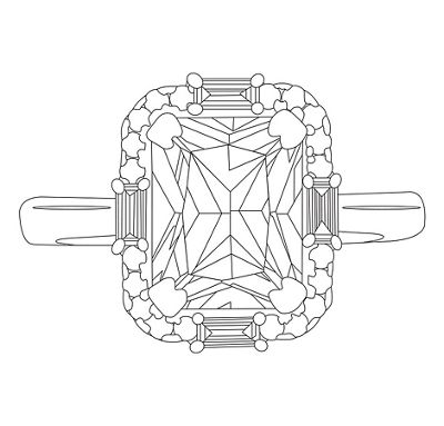 diamond ring coloring pages