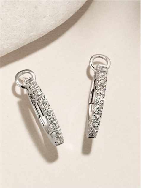 Mobile Image of diamond hoop earrings