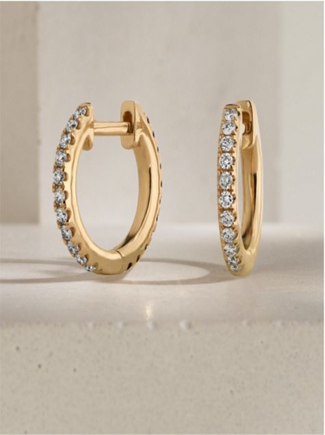Mobile Image of diamond hoop earrings