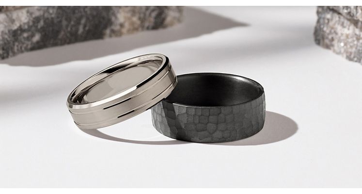 Non metal on sale wedding rings