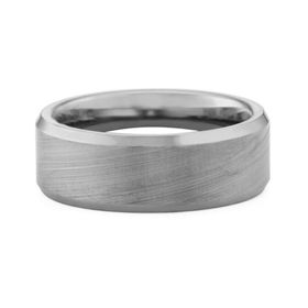 Brushed White Gold Men's Band