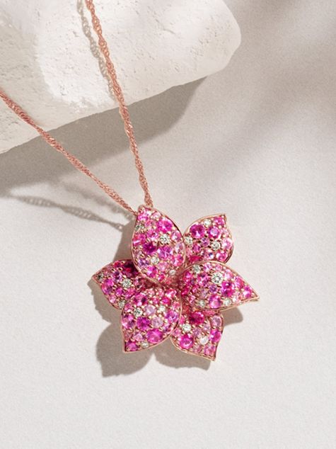 A multicolored flower pendant