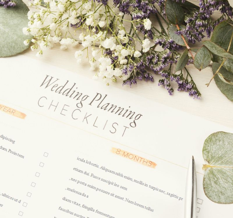 A wedding planning checklist