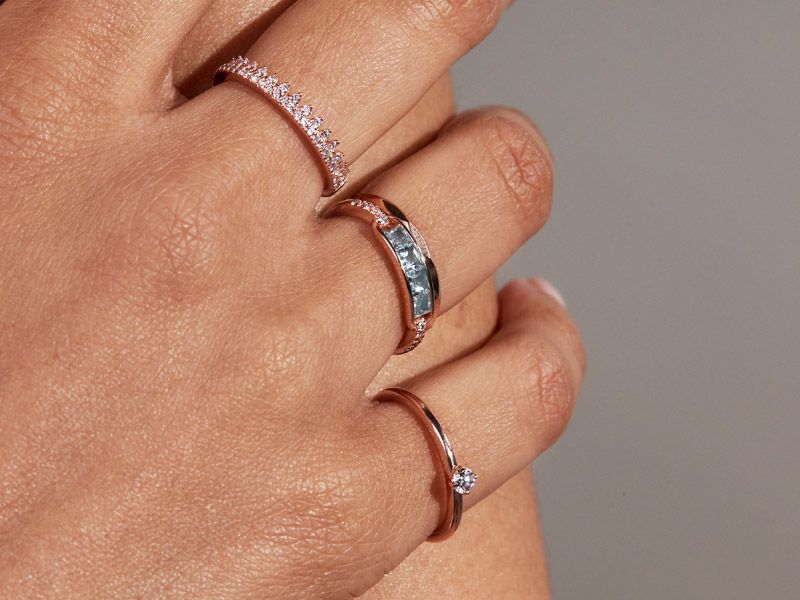 A woman wearing a fashion ring