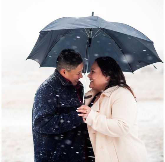 The national proposal day winners under an umbrella