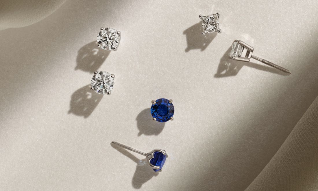 A collection of fashion stud earrings