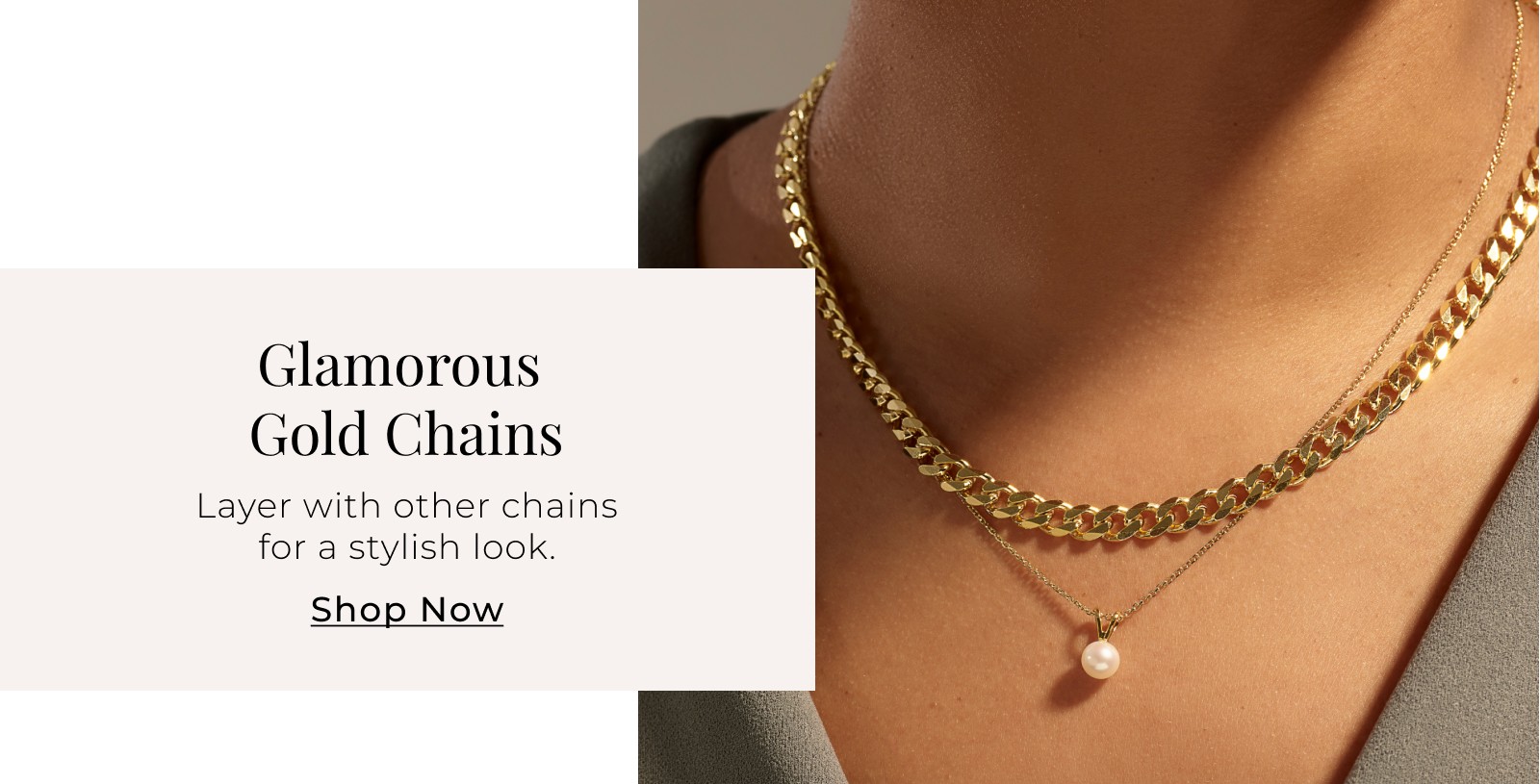 Glamorous Gold Chains - Layer with other chains for a stylish look. Shop Now >