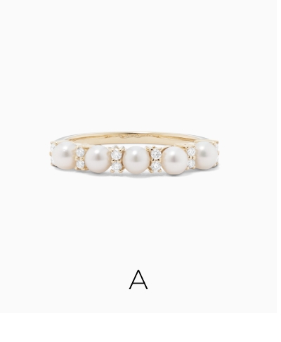 A. Annecy Cultured Akoya Pearl & Diamond Ring