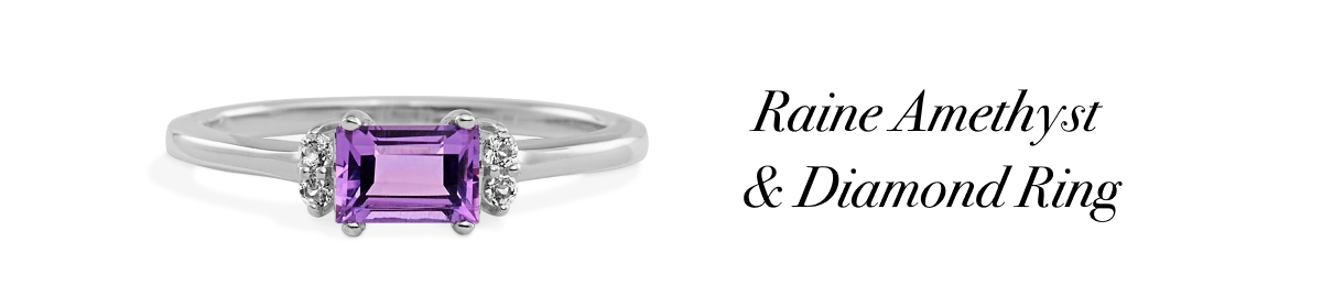 Raine Amethyst & Diamond Ring >