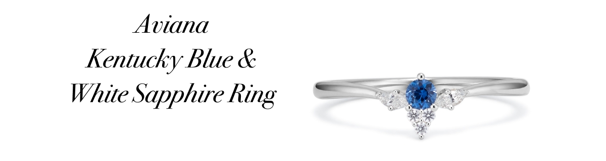 Aviana Kentucky Blue & White Sapphire Ring >