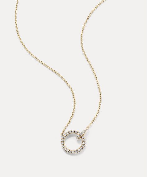 Circle Link Diamond Necklace