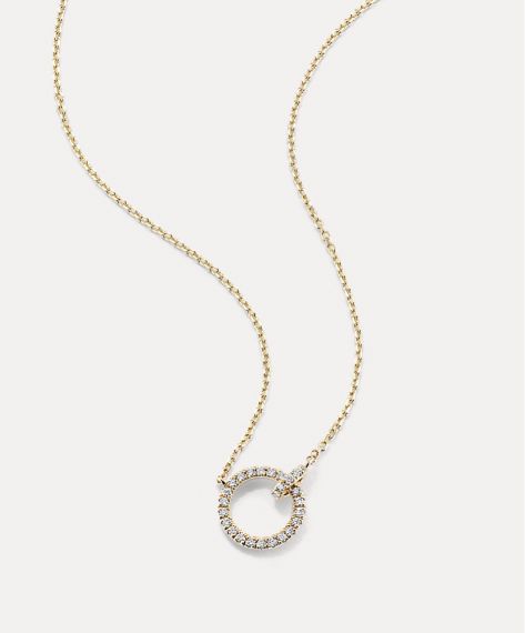 Circle Link Diamond Necklace
