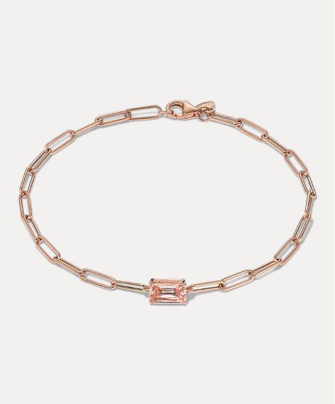 Sedona Morganite Paperclip Bracelet