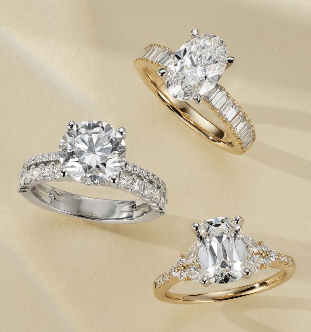 Three diamond engagement rings